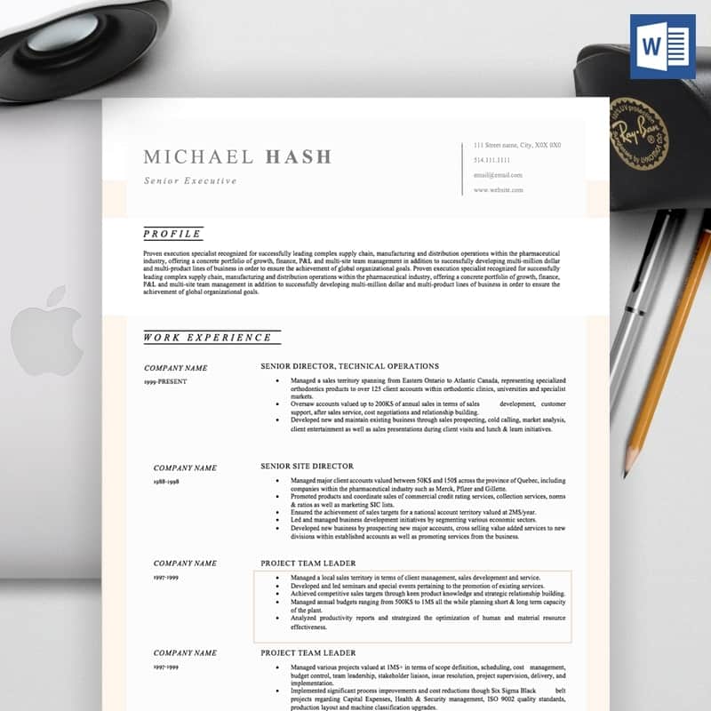 Michael Hash CV Template